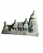 ZYANA Natural Pink Stone Carving Jagannath Temple White Showpiece 6.5 inch (27 x 15 x 6 cm)