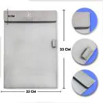 Ultra-Smooth Writing Clipboard & Magnetic Writing Pad Keeps your Notes Organized & Accessible A4 GREY