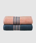 TRIDENT Jack & Jill 100% Cotton 2-Piece Bath Towels Sets His & Her
