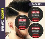 KURAIY 100% Pure Strong Hold Hair Wax - Wet Look - 100g Non-greasy wax, Easy-to-Wash, Strong & shiny wet Italian look without harmful chemicals or fixatives Hair Wax (100 g)