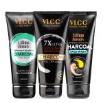 VLCC Clean Up With Charcoal Combo ( 7X Ultra Whitening & Brightening Charcoal Peel Off Mask - 100 g & Ultimo Blends Charcoal Face Wash for Whitening & Detoxifying - 100 ml )