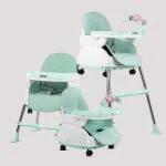 Baybee Green Nora 4 in 1 High Chair with Feeding Tray and Booster seat for baby (6-36 M)