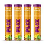PLIX THE PLANT FIX Ultra Vitality Effervescent 15 Effervescent Tablets, Pack of 4 (Orange Burst)
