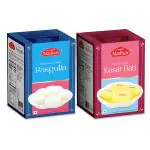 MADHAV | Rasgulla 1Kg Kesar Bati 1Kg Handmade | Soft Sponge Balls with Sugar Syrup | Tin | Desi Ghee Preparation | Authentic Bikaneri Sweet