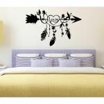 Wallzone Multicolor Vinyl, Pvc Dream Catcher Black Wallsticker For Decorations Self Adhesive Sticker, 50 cm