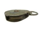 RHYTHM ENTERPRISE Vintage Marine Pulley Block - Brass - Boat Hardware - Nautical Maritime Boat Deck Hardware Navy (3222)