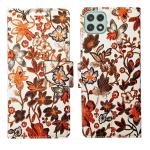 A D Enterprises Orange Pattern Flip Cover for Samsung A22 5G | Magnetic Case | Shock Absorbent | Flip Cover Samsung A22 5G