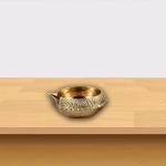 CraftVatika Gold Diya 11 x 8 cm