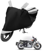 Auto Hub Bike Cover for Royal Enfield Interceptor 650 , Dustproof UV Protection water resistant Custom Fit Cover-(Black-White )