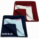 Pandaoriginals Cotton Baby Bed Sized Bedding Set (Dark Blue, Red)