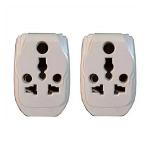 EZVISION MULTI PLUG MAGIC-Pack of 2, White