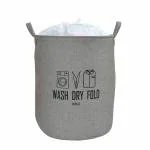 Yellow Weaves Laundry Bag/Basket For Dirty Clothes, Storage Bag Collapsible, 63 Ltr(Jute, Grey)