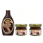 Mr.Kool Chocolate Syrup 623gm and Choco Hazelnut Spread 25gm x 2 pcs. Pack of 3 Combo.