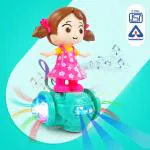 NHR Dancing Doll Toy, 360 Degree Rotating Musical Dancing Girl with 5D Light & Musical Sound Doll (3+ Years, Multi)