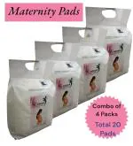 Huzzah After Delivery Maternity Pads For New Mom - 5 M Size Heavy Flow Pads, Pack of 4