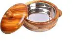 Kunya Wood Striped Casserole Roti, Bread, Chappati, Naan, Kulcha Warm Keeper (Assorted Colour, 1.5 Liter)