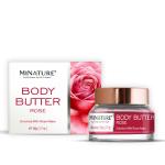 Minature Body Butter - 50g (1.7oz) | Enriched with Rose | Formulated with Shea Butter, Cocoa butter, Mango Butter | Non-Greasy Moisturizer Lotion | Vegan Cruelty-Free-Made in India