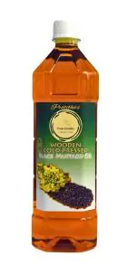 PRAKRTISIDDHA Cold Wood Pressed Black Mustard Oil 1000 Ml