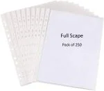 Shining Zon 120 Micron A4/ Fullscap/ Legal Waterproof Transparent Document Leaf/Sleeve Sheet Protector Top Loading, Clear, Reinforced 11-Hole, Acid-Free, Archival Safe for Documents and Photos (Pack of 250)