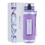 SKYTONE Sports Water Bottle, 1L (32oz) Leak Proof & BPA Free Tritan Plastic Reusable Water Bottles, Ideal Gift for Travel Gym fitness Running School With Silicon Grip (PURPLE)