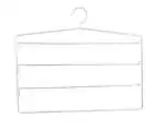 Porpoise 2 Piece Multi Tier Cloth & Bangle Steel Hanger 3 line- Stainless Steel Hanger Organizer with Holding Capacity