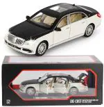 Zest 4 Toyz Metal Die cast Pullback Openable Doors Toy Cars with Flashing Light Musical Sound Car for Gifts Toys for Kids Boys and Girls Children (White)