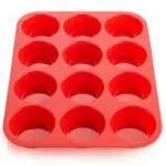 Inditradition Silicone Muffin & Cupcake Mould - 12 Cavity (Red)