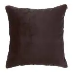 Sugarchic Suede Velvet Dark Brown Cushion Covers 16 x 16 in or 40 x 40 cm (Pack of 1)