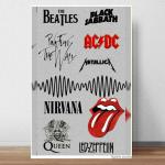 RAINFIRE CREATION Rock Music Band Poster for Home Office and Student Room Wall Decor | 12x18 Multcolor RFCP-25 Paper Print (18 inch X 12 inch)