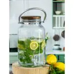 Goodhomes Glass Dispenser Jar with Wooden Lid 5500ml