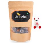 Jaiccha Ghasitaram Gifts Valentines-Premium Dates with Walnuts in Brown Pouch and a Teddy