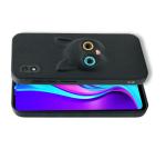 Fastship Colour Eye Cat soft Kitty Case Back Cover for Vivo Y90 | Faux Leather Finish 3D Pattern Cat EYES Case Back Cover Case for Vivo 1908 / Vivo Y90 - Black