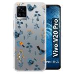 Fashionury Transparent Designer Printed Soft Back Cover for Vivo V20 Pro/Designer Back Cover for Vivo V20 Pro -V066