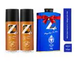 Zest 150 ml (Pack of 2) + 100 gm Icon Free | Long Lasting Fragrance | No Gas Deodorant