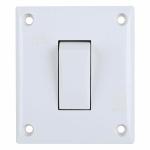 Klick One Way Switch, Single Pole Light Switch, Fire Retardant, for Homes, Offices and More (6A, 240V, Pack Of 2)