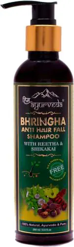 HIM AYURVEDA Bringha Anti Hair Fall Shampoo is powered with Bringraj Oil, shikakai, reetha, amla, and other 20 natural Herbs prevent hair fall and boost hair growth. -200Ml (200 ml)