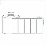 LRS Barcode Sticker Label Roll - 50x38 mm * 2 across- 2x1.5 inch - 2500 Labels per Roll - Thermal Transfer(Ribbon is required) - Pack of 1