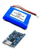InventoSales 1Pcs 3.7V 1500mAh 50x35x6mm Li-ion Lithium-ion Rechargeable Battery pack with TP4056 battery charger module