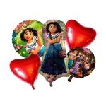 SPECIALYOU.IN Encanto Theme Foil Balloons for Birthday Decoration items for girl, Disney theme birthday decoration, barbie theme birthday decor, birthday theme decoration for girls- 5 pcs