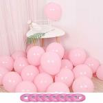 AMFIN (Pack of 200) Pastel Colored Balloons for Birthday / Baby Shower / Party Decoration etc. - Light Pink