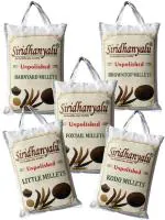 siridhanyalu unpolished and organic (kodo, little, barnyard, foxtail and browntop 500gm) Mixed Millet  (2500 g, Pack of 5)