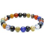 S. K. SYNTHETICS Unisex Adult Natural Semi Precious Bracelet,Crystal Bracelet Om mani multi Natural Bracelet Crystal Gem Stone 8mm Beads Bracelets