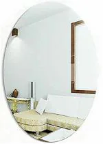 ODD M EVEN Oval Shape Adhesive Mirror Sticker For wall On Tiles Bathroom, Bedroom living room Basin Mirror,Bathroom Wall Mirror Stickers Unbreakable Plastic Wall Mirror 20 * 30 CM