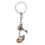GCT Scooter Vespa Design (KC-0188) Copper Metal Keychain for Car Bike Girls Men Women Keyring