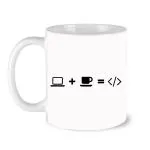 YAPZONE Designer Printed Coding Programming Ceramic Mug | Coffee & Tea Mug for Coder and Programmer | Laptop Coffee Code