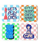 Whats Your Kick Never Give Up Boxing theme Printed Set of 4 Coasters With Beautiful Metal Stand
