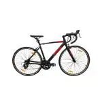 chase Air Road Bikes 700C with 14 Speed (7 by 2) Shimano Gear with Dual Disc Brake | Front Suspension | Alloy Frame | Black| Sports Gear Cycle for Men