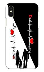 Mobiera Mom Dad Love Design Printed Back Cover Case For Iphone X