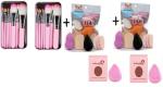 Zizzyy Makeup hellokitty Makeup brush with Sponge puff blender Set of 6 - 13 Items in a Set (Pack of 7)