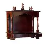 Opperste Industries | Wooden Home Temple - Puja Mandir for Home Big Size | Home Temple | Wooden Temple | Wooden Mandir | Mandir for Home Big Size (Dark Reddish-Purple)